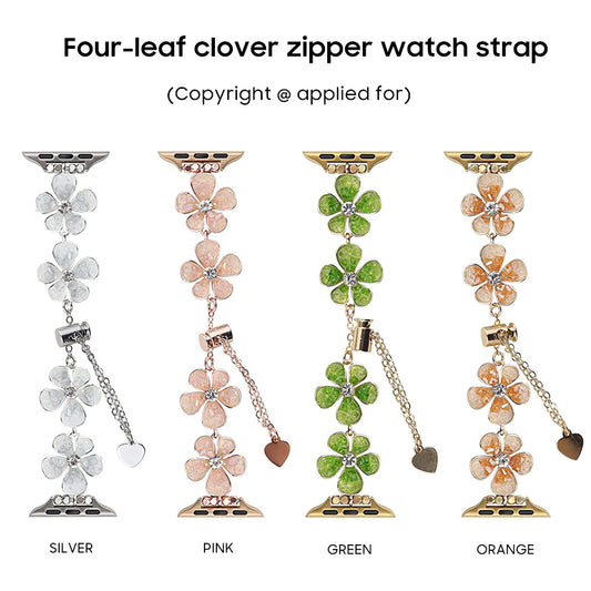 Apple Watch | Diamond-Studded Four-Leaf Clover Metal Watch Band