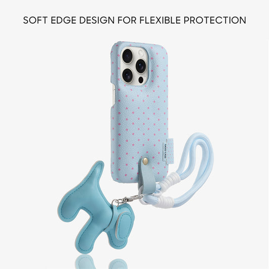 iPhone Lanyard Series | Genuine Leather Phone Case with Free Dachshund Pendant