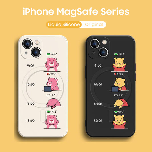 iPhone Lanyard Series | Disney Cartoon Liquid Silicone MagSafe Phone Case