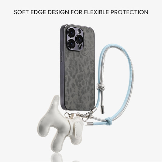 iPhone Lanyard Series | Genuine Leather Phone Case with Free Dachshund Pendant