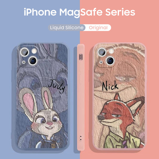 iPhone Lanyard Series | Zootopia Liquid Silicone MagSafe Phone Case