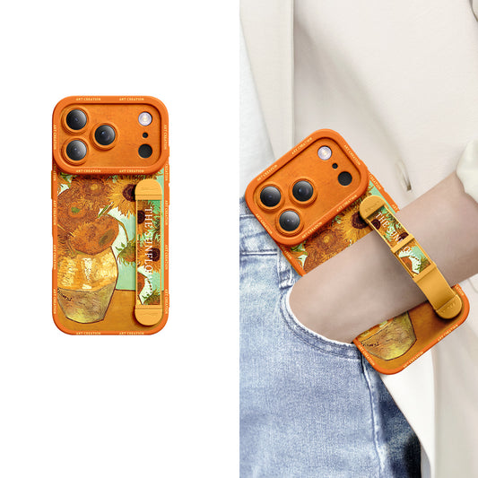 iPhone Series | Art Series Liquid Silicone Wristband Phone Case
