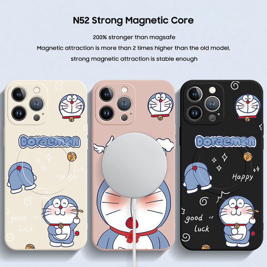 iPhone Lanyard Series | Doraemon Liquid Silicone MagSafe Phone Case