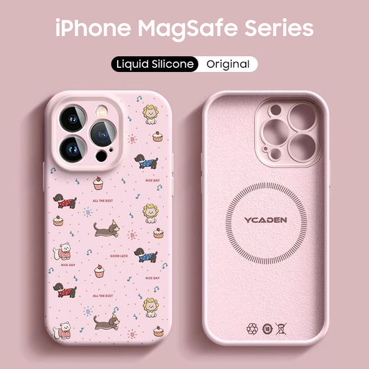 iPhone Lanyard Series | Dachshund Liquid Silicone MagSafe Phone Case