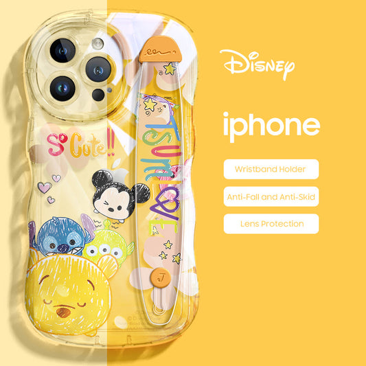 iPhone Series | Cartoon Disney Design Transparent Wristband Phone Case