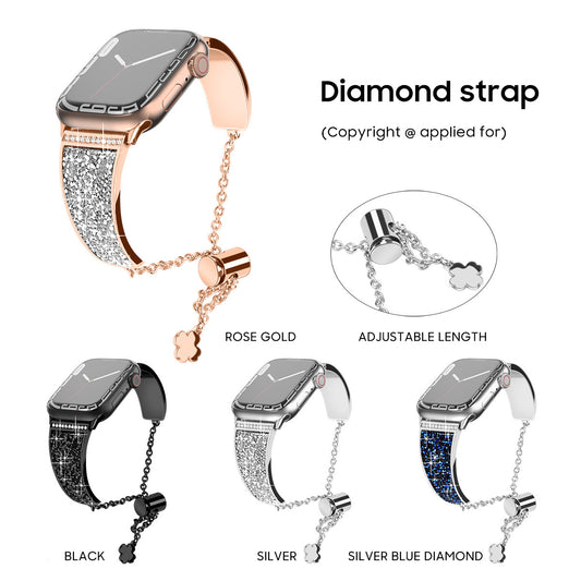 Apple Watch | Luxury Diamond-Covered Metal Watch Band