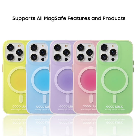 iPhone Lanyard Series | Macaron Color Frosted Magsafe Phone Case