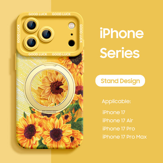 iPhone Lanyard Series | "Sunflower“ Phone Case with Rotating Stand Design
