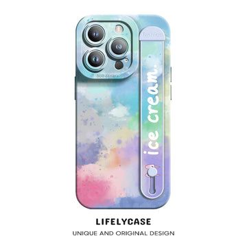 Série iPhone | Étui de bracelet en silicone liquide pour crème glacée