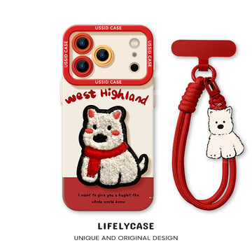 iPhone beads series | Cute Puppy Liquid Silicone Phone Case