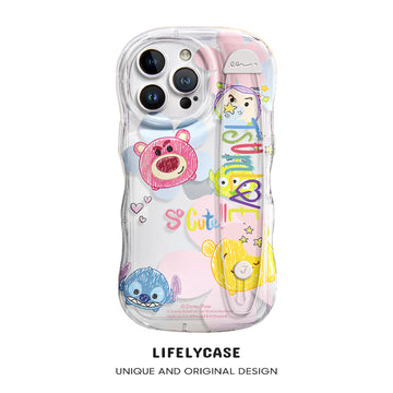 iPhone Series | Cartoon Disney Design Transparent Wristband Phone Case