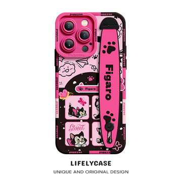 iPhone Series | “Cute Puppy”  Liquid Silicone Wristband Phone Case
