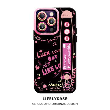 iPhone Series | “Rock Records”  Liquid Silicone Wristband Phone Case