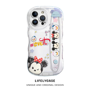 iPhone Series | Cartoon Disney Design Transparent Wristband Phone Case