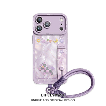 iPhone Wristband Series | "Plaid Pony" Liquid Silicone Phone Case