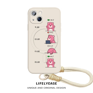 iPhone Lanyard Series | Disney Cartoon Liquid Silicone MagSafe Phone Case