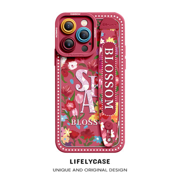 iPhone Series | “Flower Series”  Liquid Silicone Wristband Phone Case