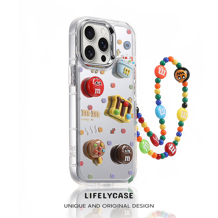 iPhone Lanyard Series Mirror M&M's Phone Case