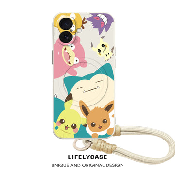 iPhone Lanyard Series | Pokémon Liquid Silicone MagSafe Phone Case