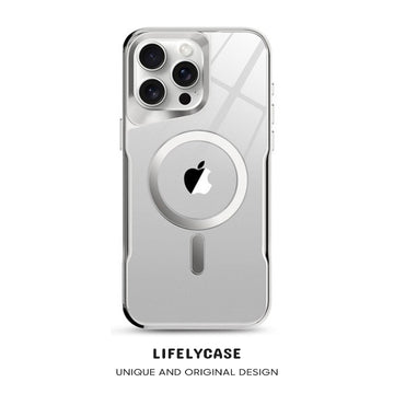 iPhone MagSafe Series | Electroplated Frame Acrylic Transparent Mobile Phone Case