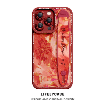 iPhone Series | “Flower Series”  Liquid Silicone Wristband Phone Case