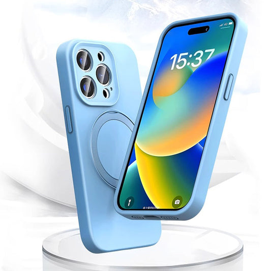 iPhone MagSafe Series | Liquid Silicone Foldable Stand Phone Case