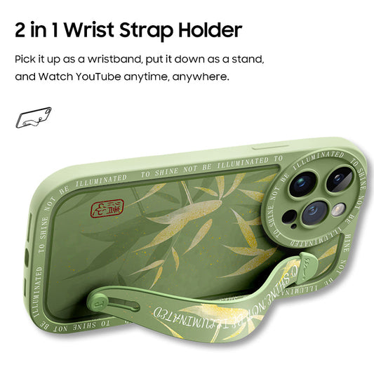 Série iPhone | Étui de téléphone avec bracelet en silicone liquide « Y2K »