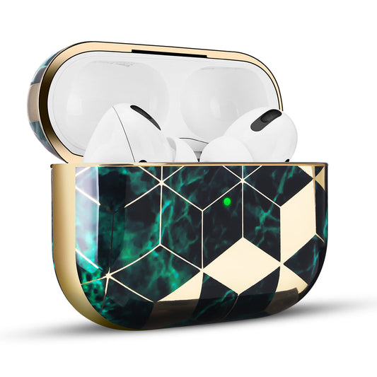 AirPods | Luxury Gold Green Marble Case