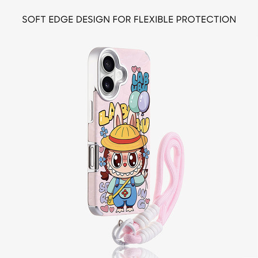 iPhone Lanyard Series | Labubu cartoon liquid silicone phone case