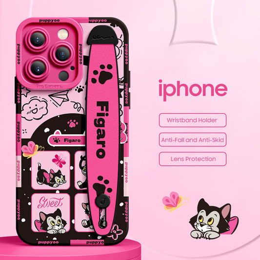 iPhone Series | “Cute Puppy”  Liquid Silicone Wristband Phone Case