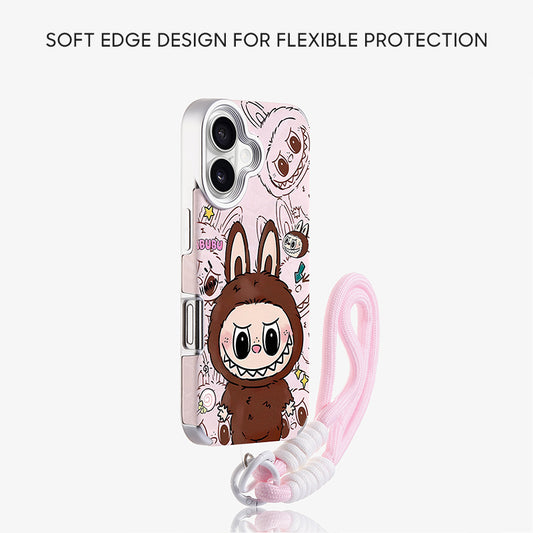 iPhone Lanyard Series | Labubu cartoon liquid silicone phone case