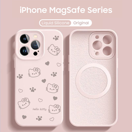 iPhone Lanyard Series | Hello Kitty Liquid Silicone MagSafe Phone Case