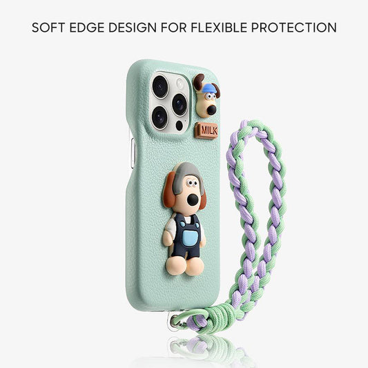 iPhone Lanyard Series | High-Grade Cartoon Leather Phone Case