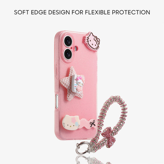 iPhone Lanyard Series | Pink Cartoon Phone Case