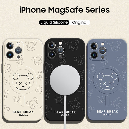 iPhone Lanyard Series | Bearbrick Liquid Silicone MagSafe Phone Case