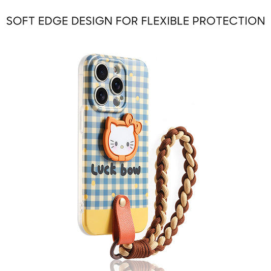 iPhone Lanyard Series | Hello Kitty Folding Stand Phone Case