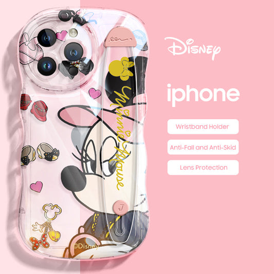 iPhone Series | Cartoon Disney Design Transparent Wristband Phone Case