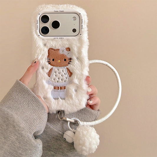 iPhone Series | Hello Kitty Liquid Silicone Plush Phone Case
