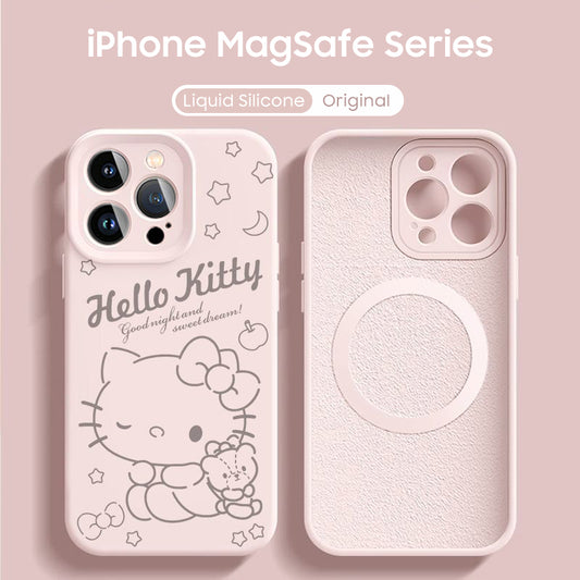 iPhone Lanyard Series | Hello Kitty Liquid Silicone MagSafe Phone Case