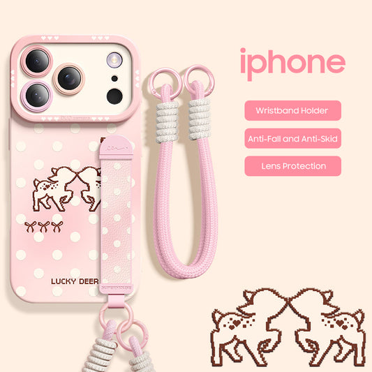 iPhone Wristband Series | "Little Deer" Liquid Silicone Phone Case