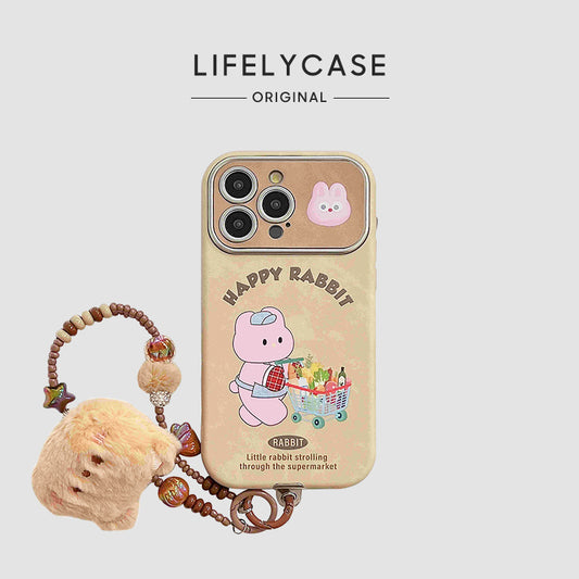 iPhone Lanyard Series | Shopping Rabbit Cartoon Phone Case