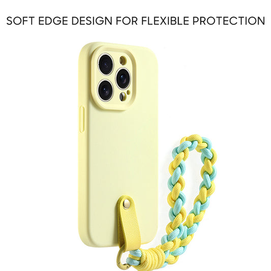 iPhone Lanyard Series | Liquid Silicone Lens Full Cover Phone Case