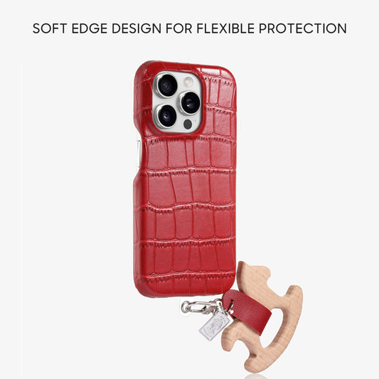 iPhone Series | Genuine Leather Cartoon Phone Case (with free pendant)