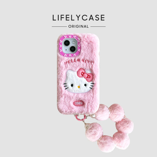 iPhone Lanyard Series | Cute Hello Kitty Plush Phone Case