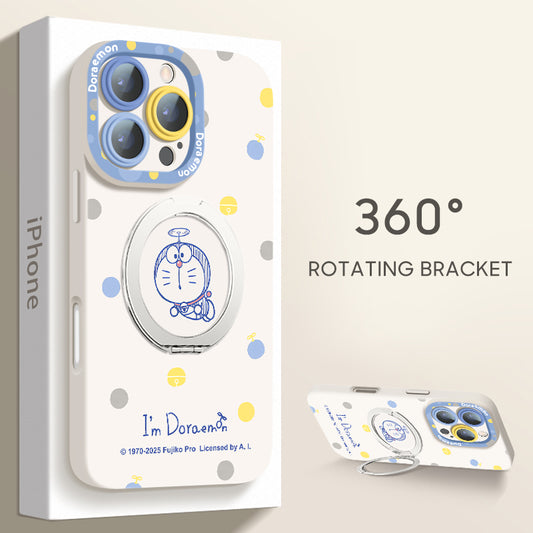 iPhone Lanyard Series | Doraemon Magnetic Rotating Stand Phone Case