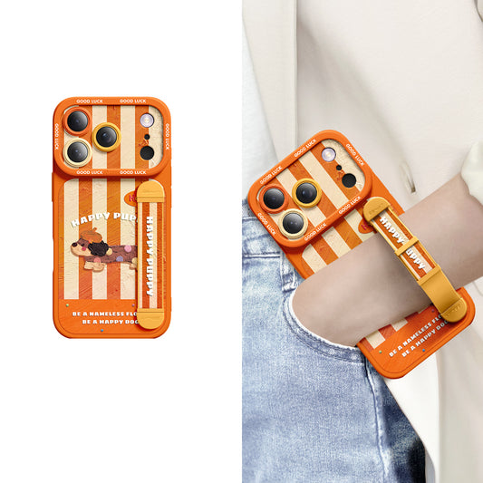 Série iPhone | Étui de téléphone avec bracelet en silicone liquide Art Series