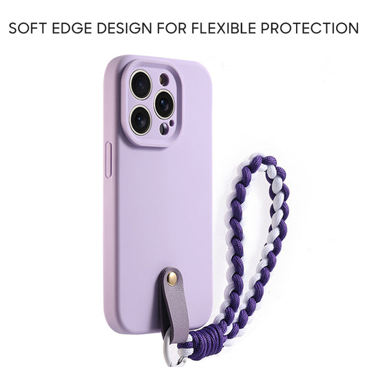 iPhone Lanyard Series | Liquid Silicone Lens Full Cover Phone Case