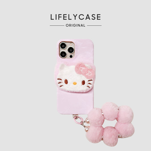 iPhone Lanyard Series | Cute Hello Kitty Plush Phone Case