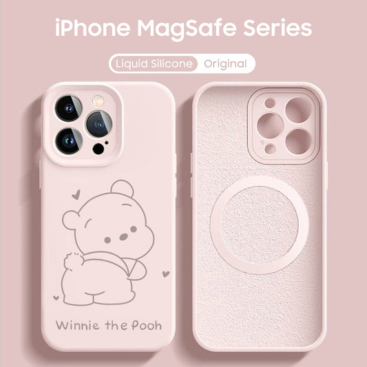 iPhone Lanyard Series | Winnie the Pooh Liquid Silicone MagSafe Phone Case