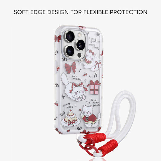 iPhone Lanyard Series | Cartoon Color Phone Case